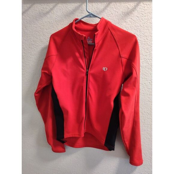 Pearl izumi Full Zip Women's Small Red and Black Cycling Jacket Back Pockets - Picture 1 of 6